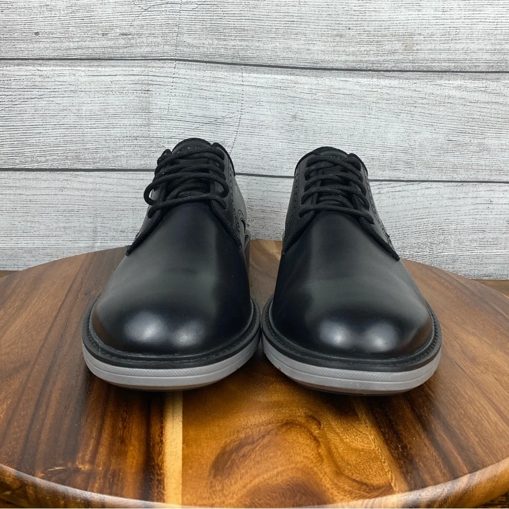 Cole Haan Go To Plain Toe Oxford Black Leather Gray Midsole Shoe C34123 Men’s 12